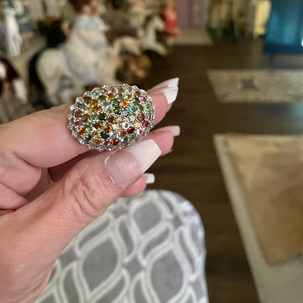 Multi Gemstone Statement Ring - image 7